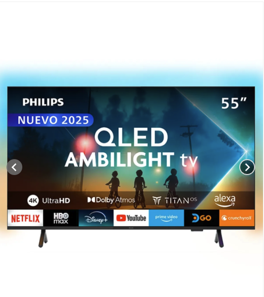 Ambilight TV 55" Philips QLED 4K UHD 55PUD8250