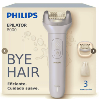 Depiladora Eléctrica Philips Serie 8000 BRE708/00 Inalámbrica