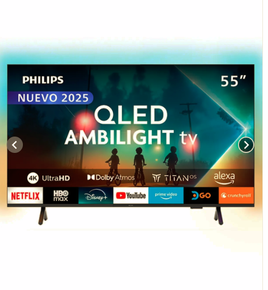 Ambilight TV 55" Philips QLED 4K UHD 55PUD8250